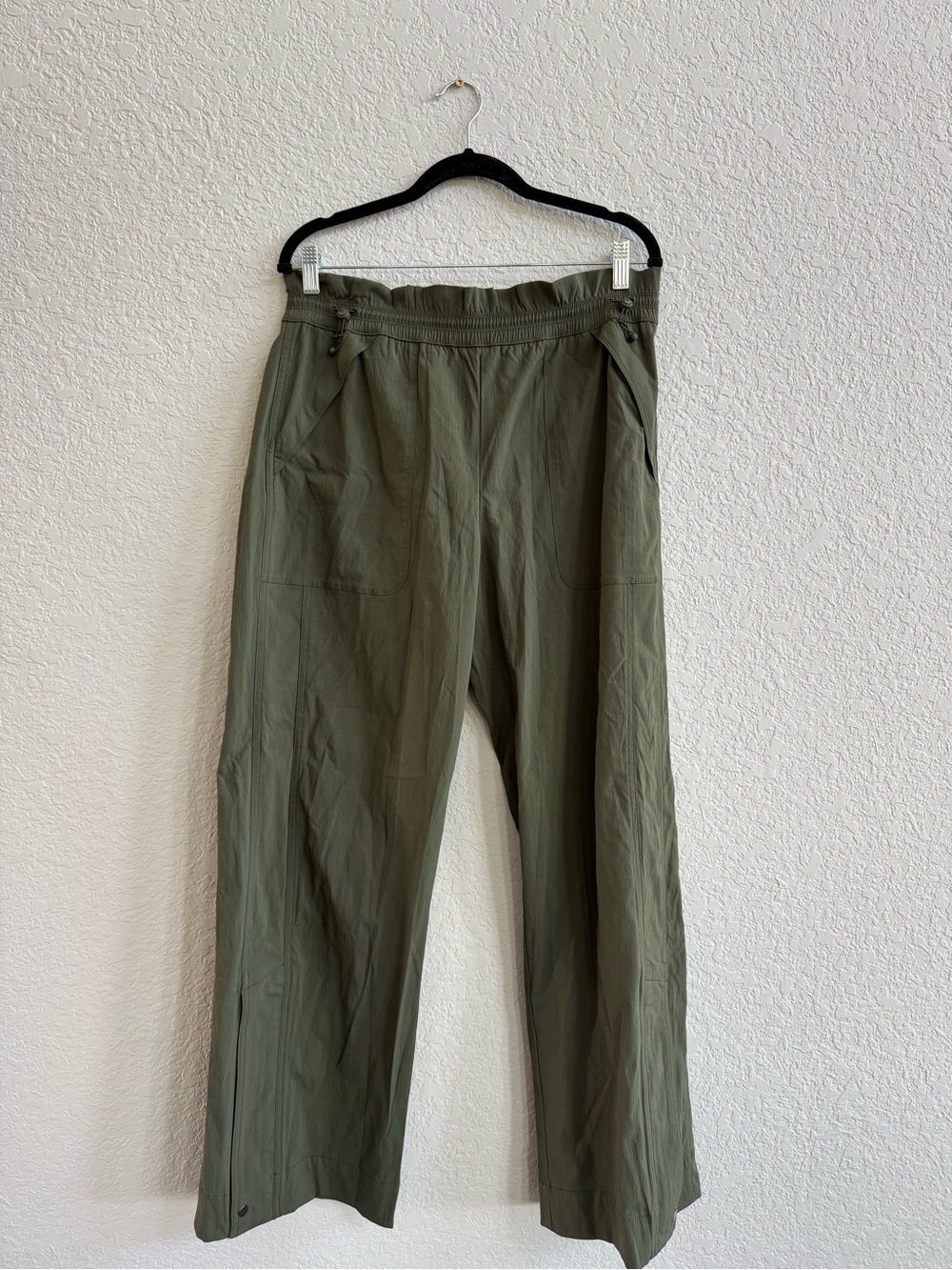 Athleta Olive Utility Wide-Leg Pants